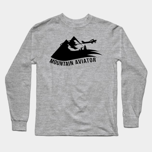 Mountain Aviator Long Sleeve T-Shirt by AddictingDesigns